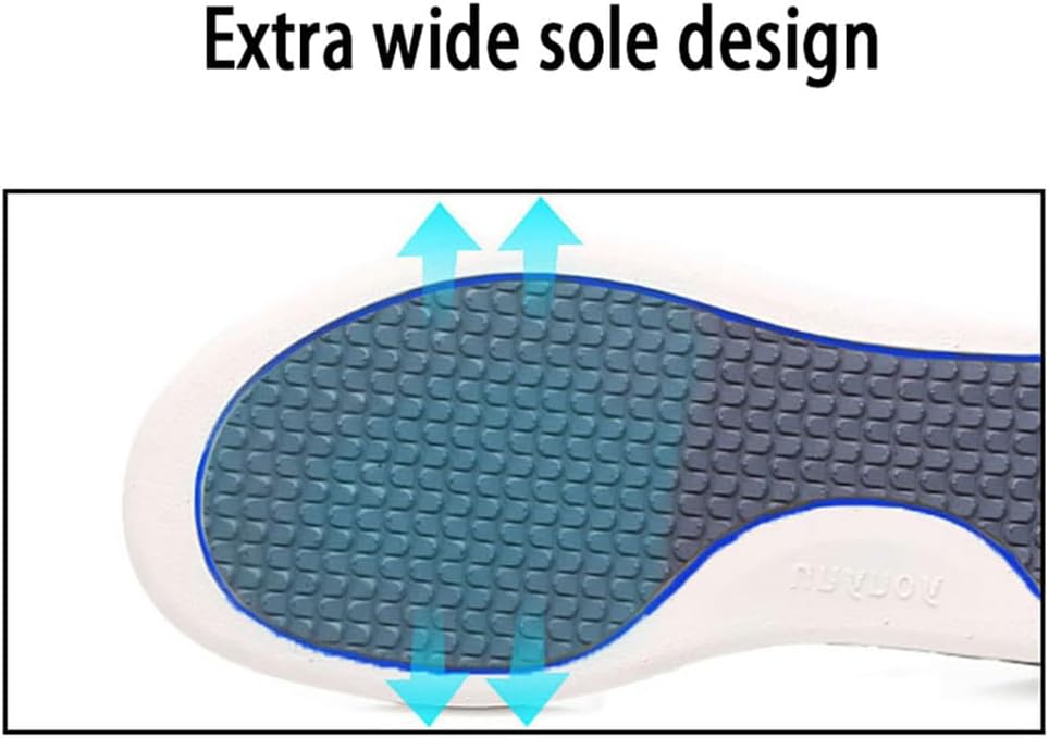 Mens Womens Diabetic Shoes, Wide Width Orthopedic Shoes Lightweight Breathable Elderly Swollen Feet Edema Sneakers