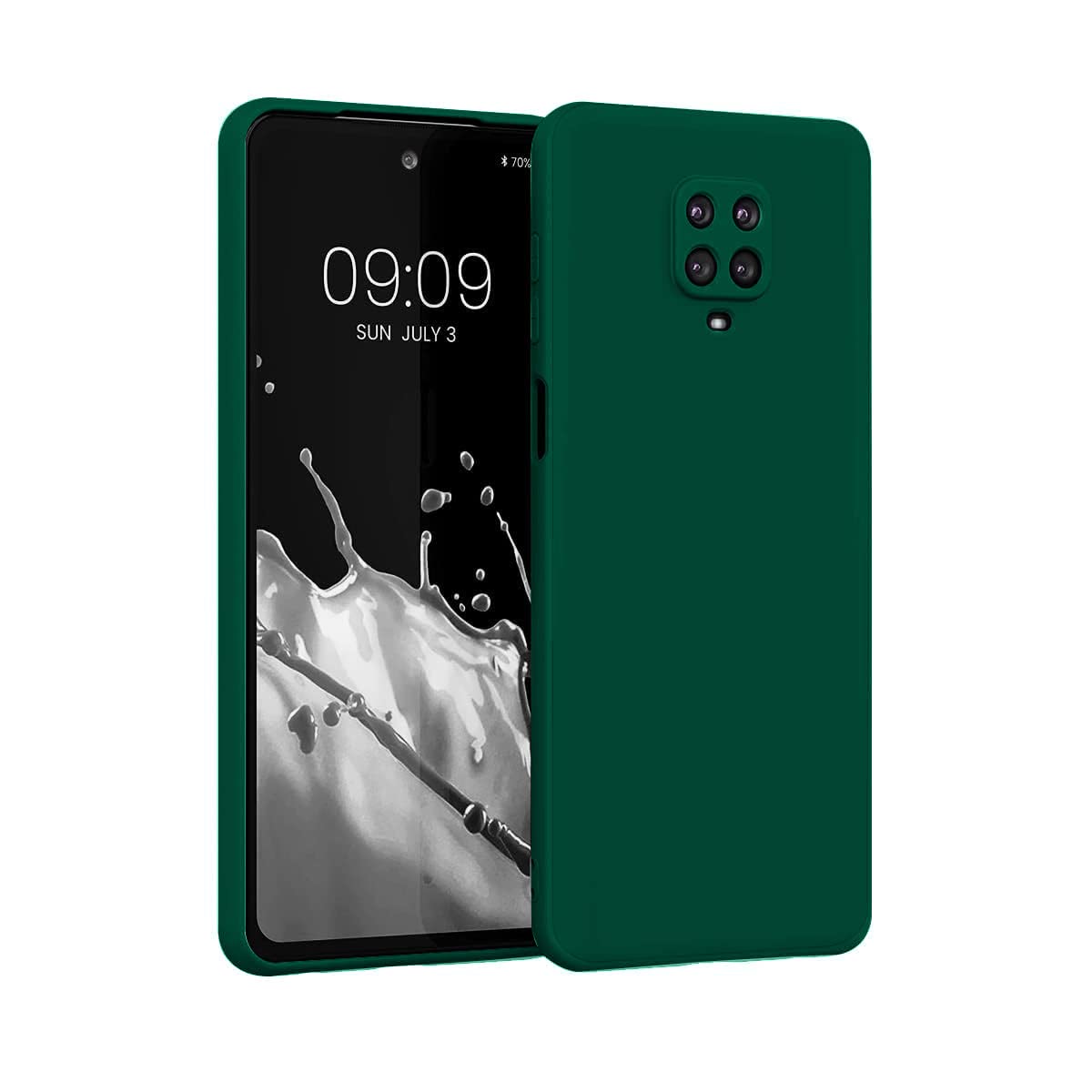 LIRAMARK Silicone Soft Back Cover Case for Xiaomi Redmi Note 10 Lite/Redmi Note 9 Pro/Redmi Note 9 Pro Max/Poco M2 Pro (Silicone Green)
