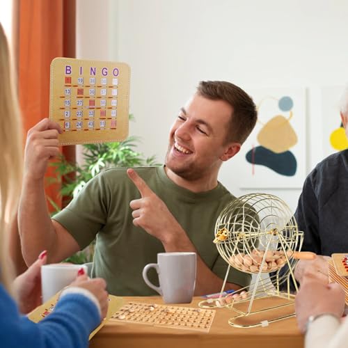 Gse Games & Sports Expert Deluxe Bingo Game Set With Large Brass Bingo Cage thumb #5