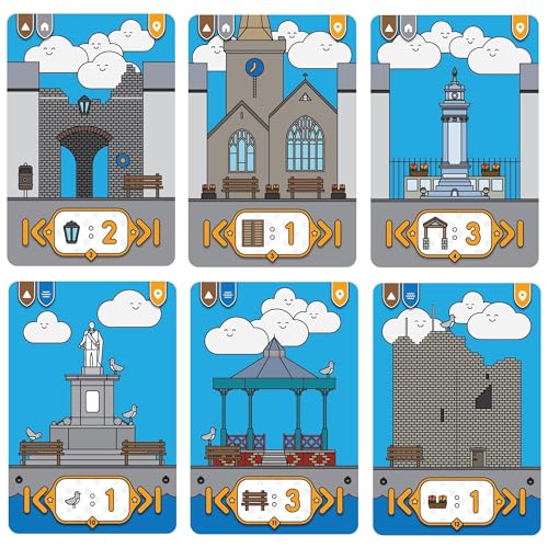 Image of Mighty Boards: Tenby - Matching Card Game, Action Drafting, Street Building Competition, Build The Perfect Welsh Seaside Town, Ages 14+, 1-5 Players