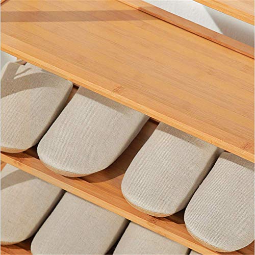 Étagère à chaussures bois modulable 6-8 niveaux, meuble de rangement extensible et empilable - 8