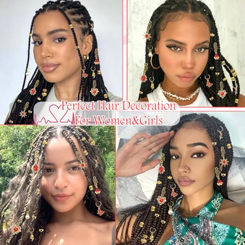 Accesorios para cabello 38 piezas con cristales rojos miniatura 7