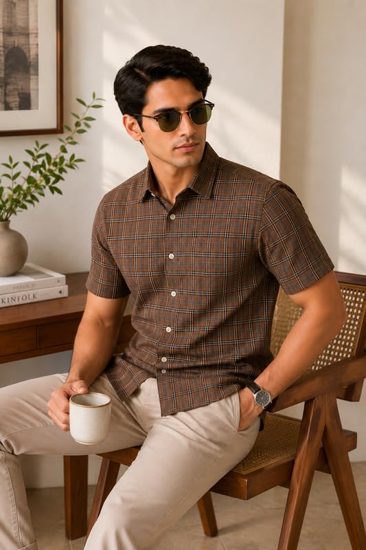 Image of Mens Half Sleeves Regular Shirt