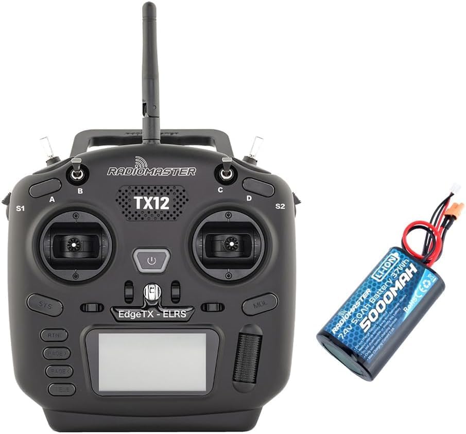 RadioMaster TX12 MKII ELRS 16CH Support OPENTX and EDGETX Remote Control Transmitter for RC Drone Mode 2 (Tx12 CC2500+ 5000)