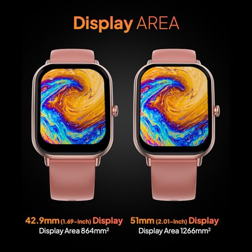 Image of Fire-Boltt Ninja Call Pro Max Bluetooth Calling Smart Watch, 2.01 inch HD Display, 120+ Sports Modes, Health Suite, AI Voice Assistance, SpO2 & Heart Rate Monitor Smartwatch for Men & Women - Pink