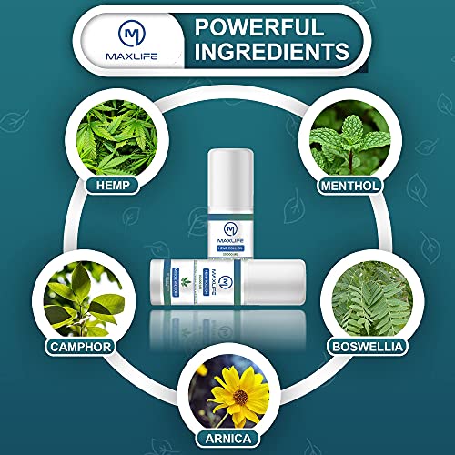 Maxlife Nano Hemp Pain Relief Roll On - Topical Pain Relief - Hemp Relief - Joint Pain Relief - Muscle Pain Relief - Hemp Oil for Pain Relief - Arthritis Pain Relief - Arnica Roll On - Image 5