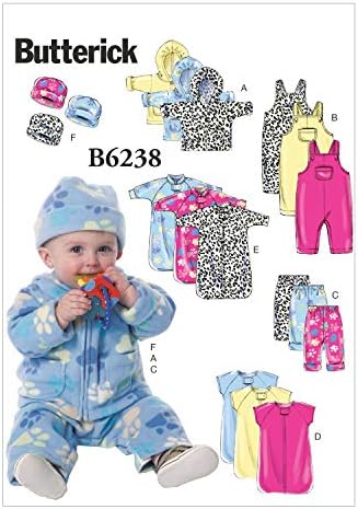 BUTTERICK PATTERNS B6238YA5 Infants Jacket, Overalls, Pants, Bunting and Hat, YA5 in One Envelope