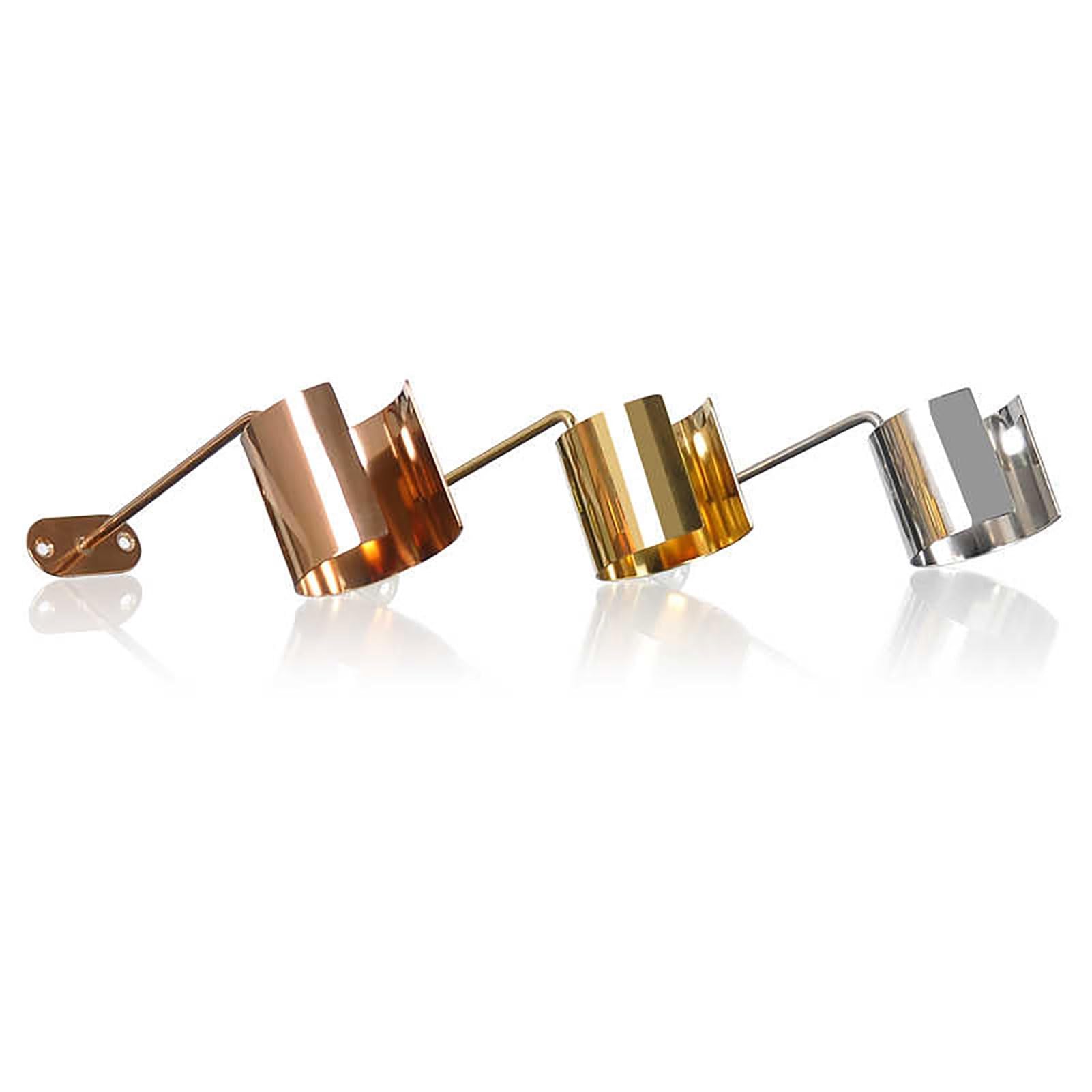 Espositore regolabile da parete in acciaio inox, per negozio di abbigliamento, confezione da 2, ideale per organizzare accessori per abiti