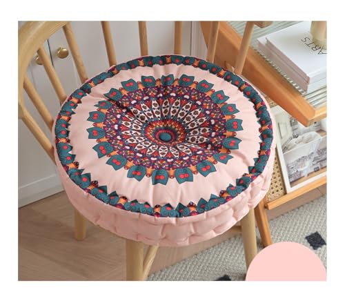 ILiemao Cojín de Meditación para Yoga, Cojín de Asiento de Coche, Cojín Suelo Cuadrado 45 cm Aumento con Asa, Almohada de Suelo Redondo, para Sillas, Bancos, Palets, Interior y Exterior(W2)