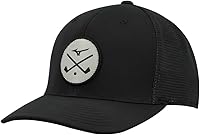 Mizuno Crossed Clubs Meshback Golf Hat - Unisex Trucker Snapback for Breathable Comfort on the Course