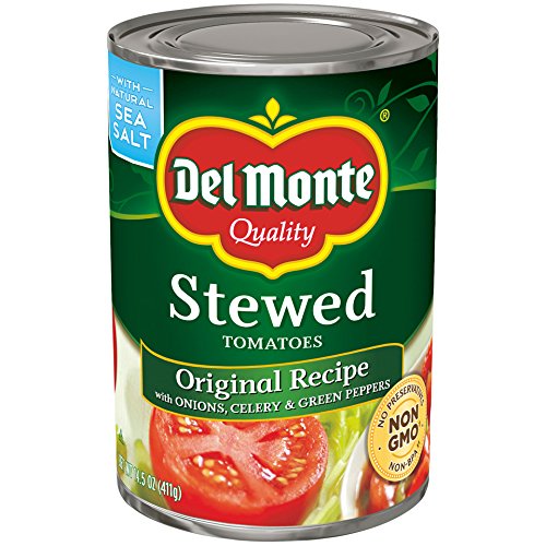Del Monte Canned Stewed Tomatoes, Original Recipe, 14.5-Ounce Cans (Pack of 12)