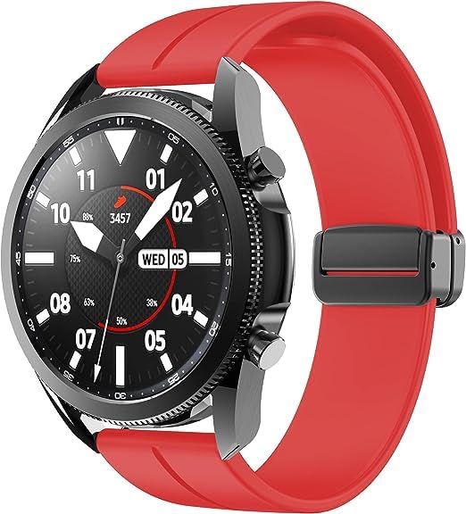 Image of 22 mm Silicone Magnetic Watch Straps Belt Band Compatible with Noise ColorFit Ultra /Ultra 2, FireBoltt, Boat, Active /GPS, Buzz, Nav & Nav+, Universal Smartwatch Straps