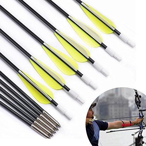 M.A.K 26" Solid Fiberglass Target Arrows,Extremely Safe Training Arrows for Beginner Youth Children for Recurve Bow - Thumbnail 5