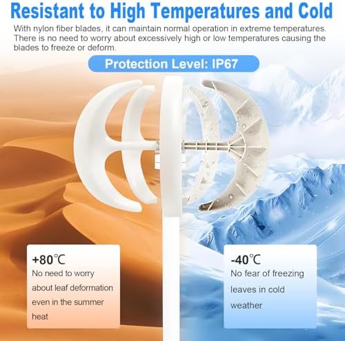 48V Vertical Wind Turbine Kit - 5 Blades Windmill Power Generator for Wind-Solar Hybrid Street Lights, Ideal for Highways & Scenic Spots