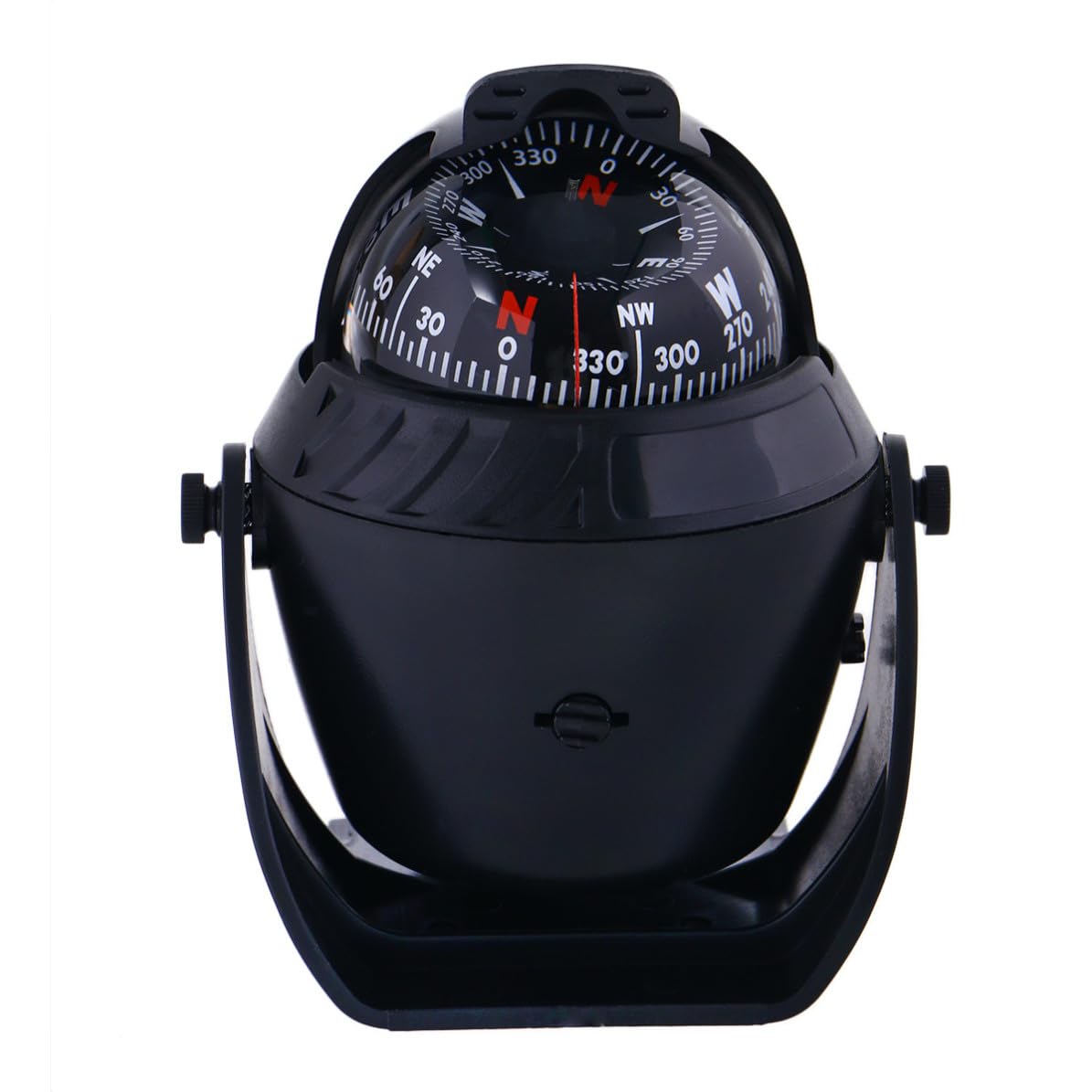 Compas Marin Numérique Éclairé Abs Noir Pivot à Rubis et Réglage Magnétique pour Navigation Marine 12v Usage Nocturne