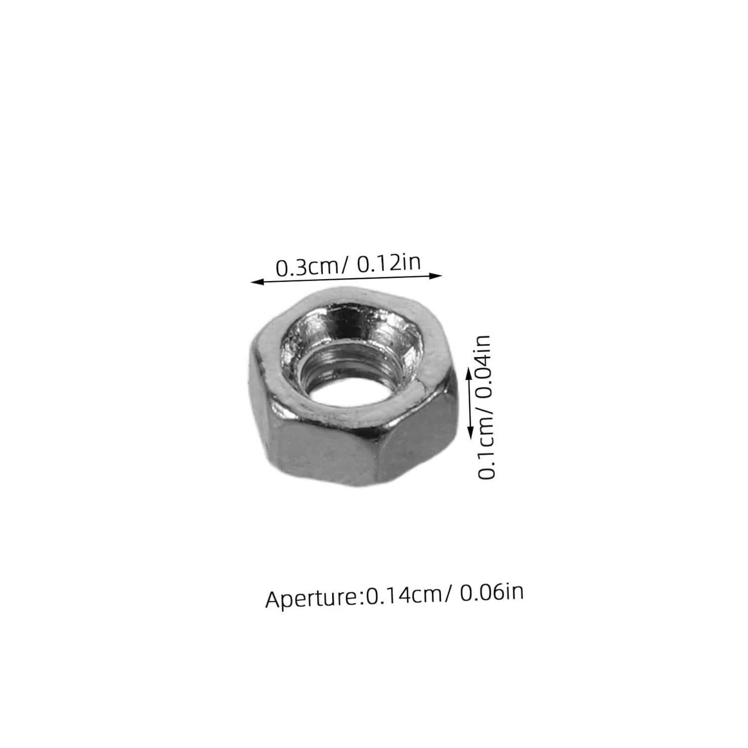 Mini Eyeglass Hex Nuts 1000pcs 1.4mm Stainless Steel for Frames image 2