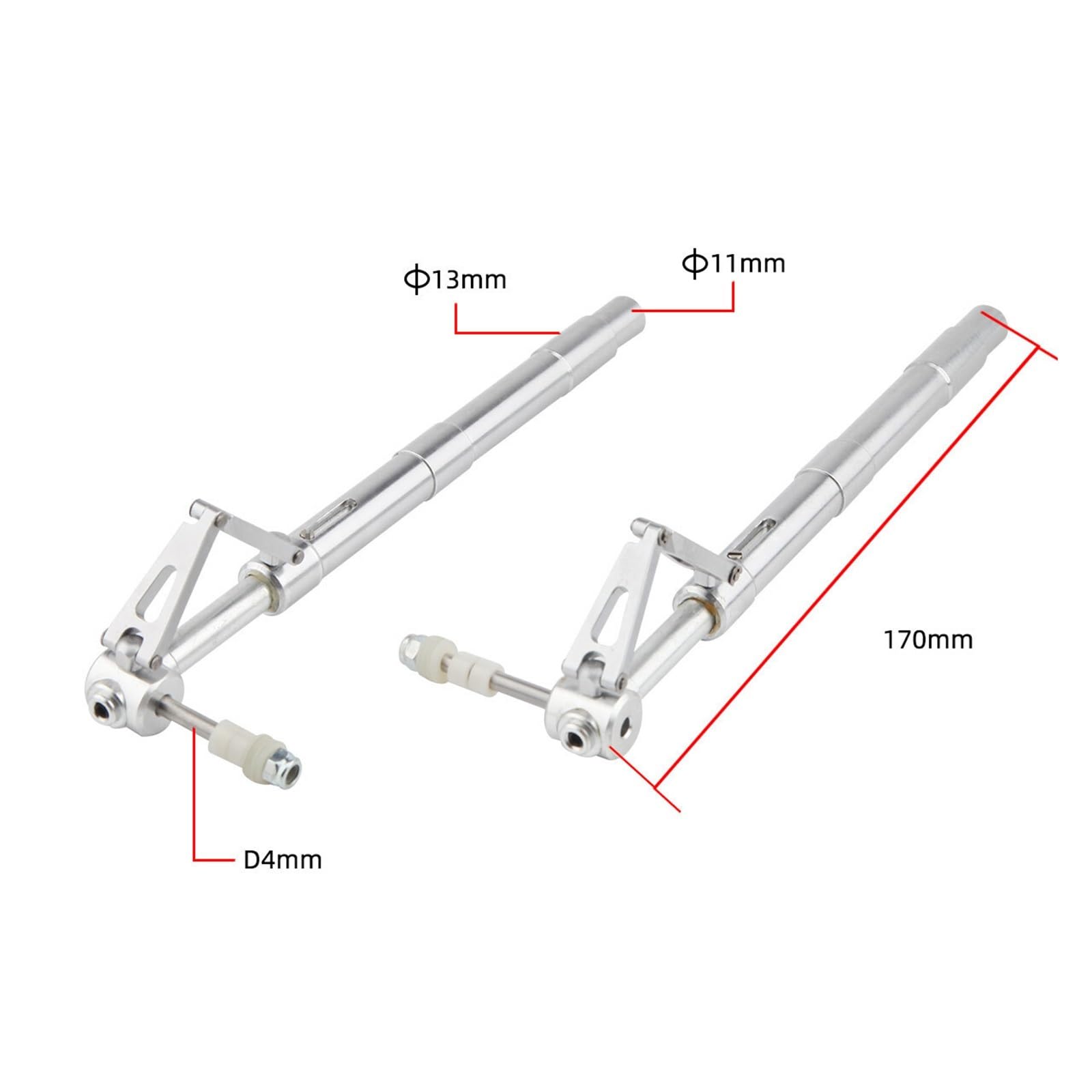 Carrello Di Atterraggio Antivibrante Da 11 Mm 170 Mm, For Drone Aereo RC | Carro da 170 mm, gambe ammortizzanti, adatto a tubi della fusoliera da 11 mm, quad aereo RC.