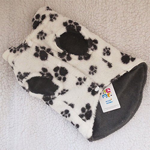 Tangpan Pet Hoodie Dog Feet Print Hooded Coat Winter Apparel Color White Size L