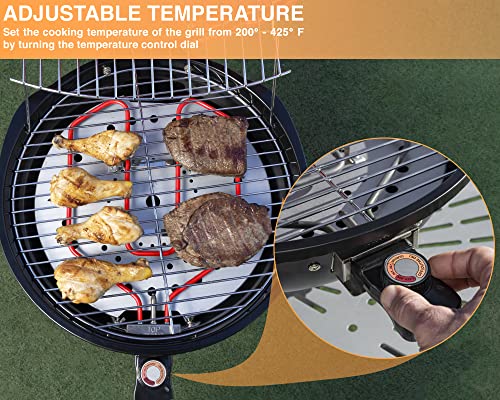 Homewell Electric Bbq Grill For Indoor & Outdoor Grilling With Warming Rack - Portable Patio Grill 1600 Watts (Black) #TOP4