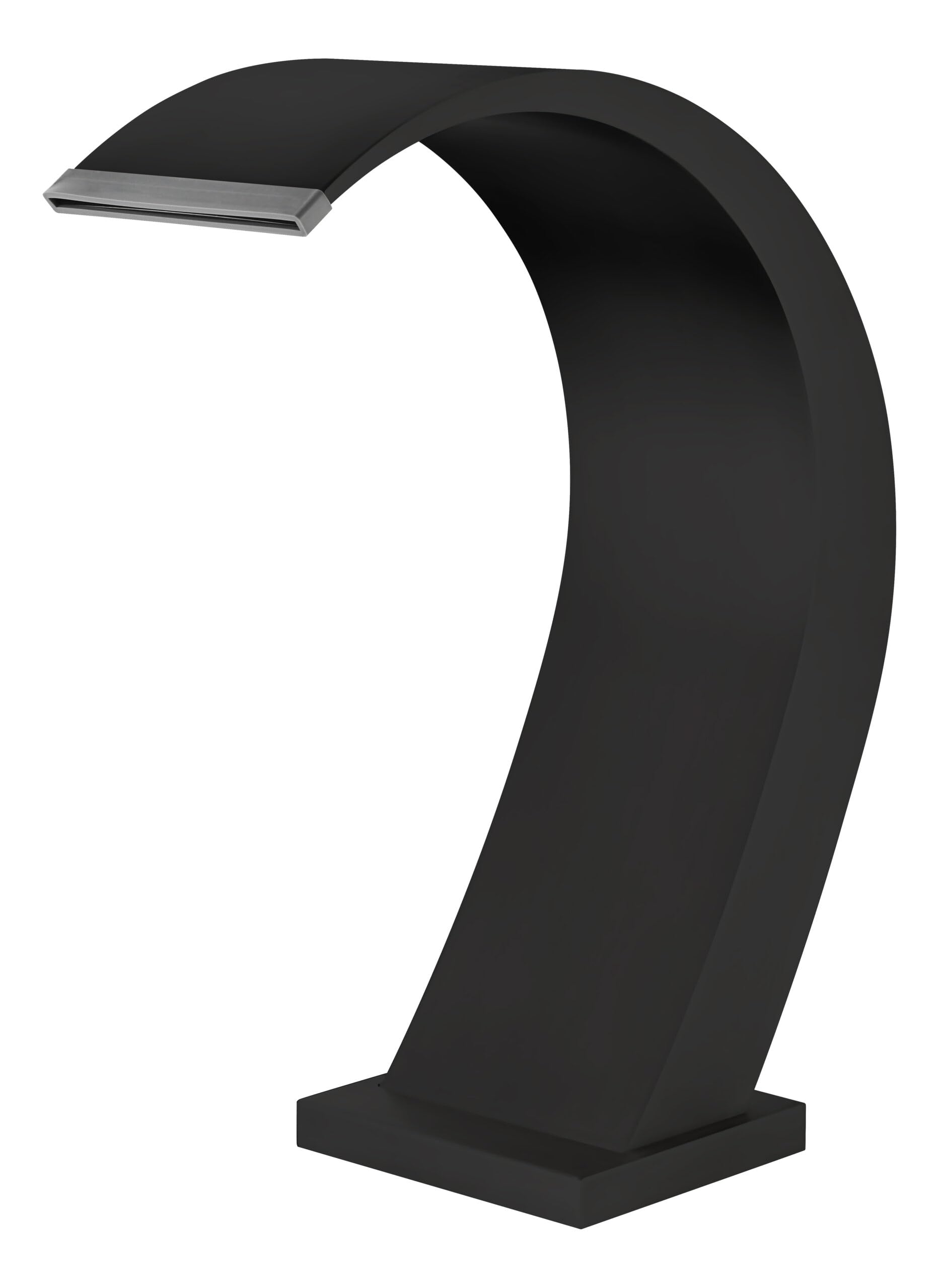 IMEX Cascada de Piscina - IGUAZÚ Cascada de Agua 20CM en Acero S.316, Diseño Elegante y Resistente, GARANTÍA DE 10 AÑOS! (Negro Mate)