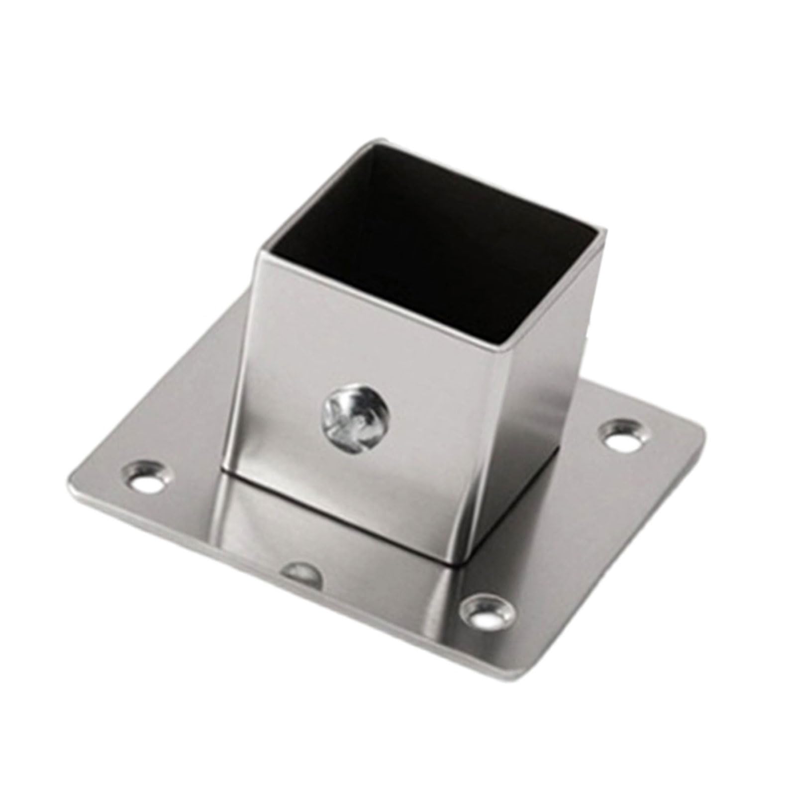 Hzbb Multicolor Metal Flanges Holder Stainless Steel Square Tube Connector Fence Rails Clamps For Modern Home Decoration Stable Stainless Steel Square Tube