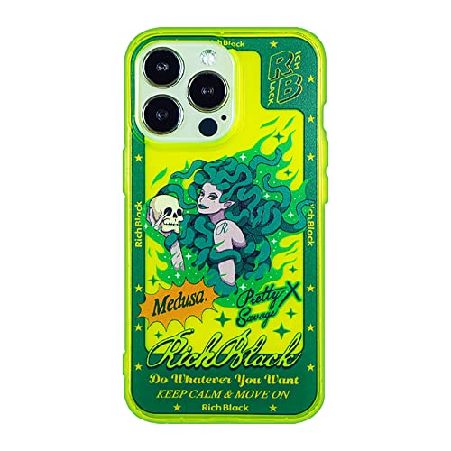 Compatible Iphone 11 Case 6.1'' Original Anime Snake Medusa And Skull Design Kawaii Cute Aesthetic Green Clear Soft & Flexible Tpu Shockproof Protective Cover For Women Girls #TOP3
