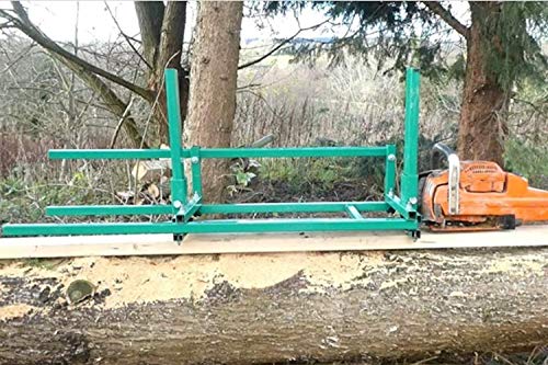 Chainsaw mill horizontal cut log saw mill planking lumber boards milling variable powder coated cut timber over 40cm thick made of steel, build to last