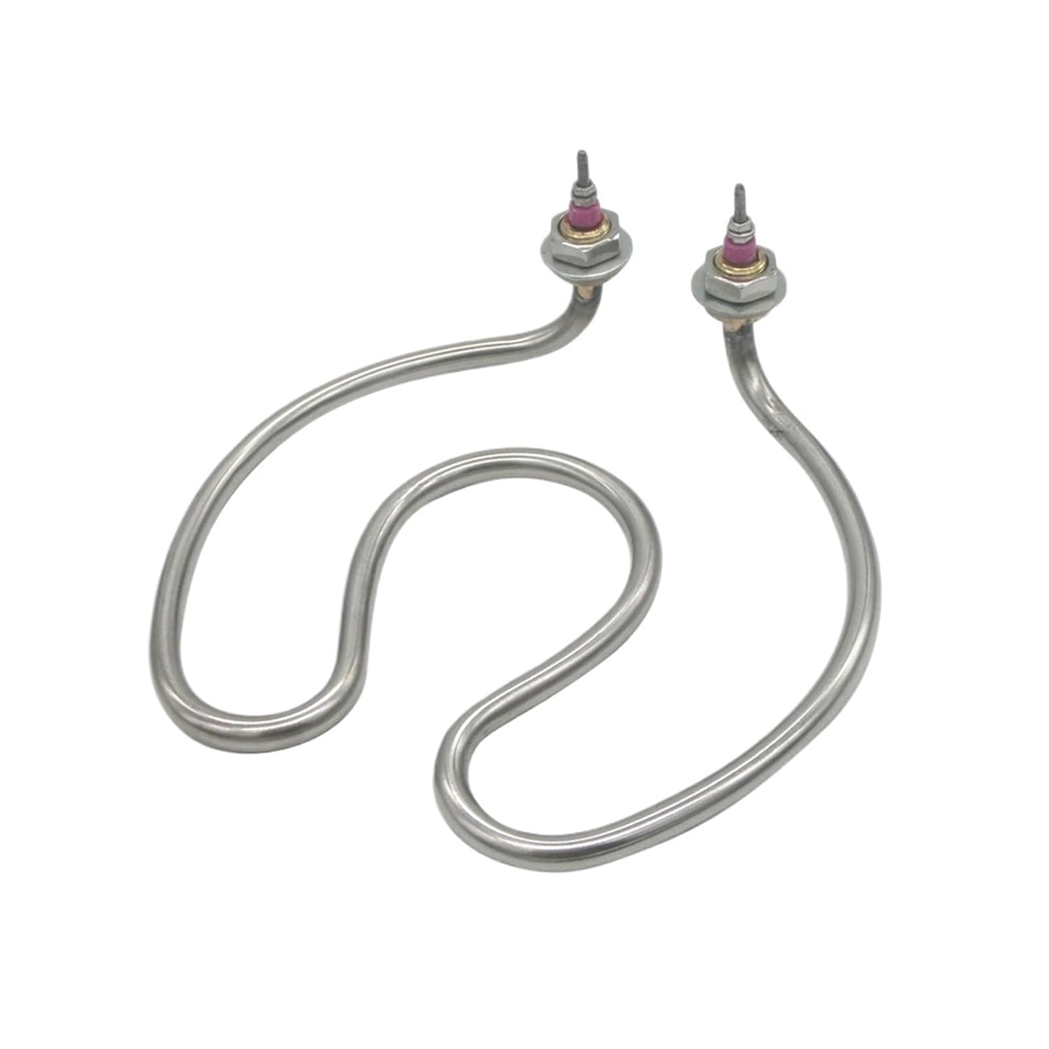 220V 2500W CoilHeating Element forBoiled Water Bucket,Stainless Steel Electric PartsHeat Pipes for HeatingBoiler/Tank(Type C Straight Head)