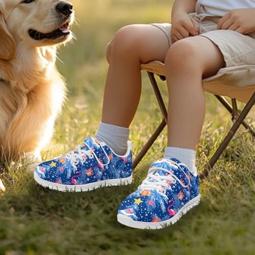 Cartoon Animals Kids Sneakers Boys Girls Lightweight Running Shoes Breathable Mesh Athletic Walking Shoes Non-Slip Tennis Sneakers SizeUS11-154