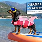 AOFITEE Dog Life Jacket, Dog Life Vest for Swimming, Shark Dogs Swimming Vest with Rescue Handle and Reflective Stripe, Ripstop Pet Float Coat Swimsuit Lifesaver Small Medium Large Dogs Pink S 4 AOFITEE Dog Life Jacket, Dog Life Vest for Swimming, Shark Dogs Swimming Vest with Rescue Handle and Reflective Stripe, Ripstop Pet Float Coat Swimsuit Lifesaver Small Medium Large Dogs Pink S 7