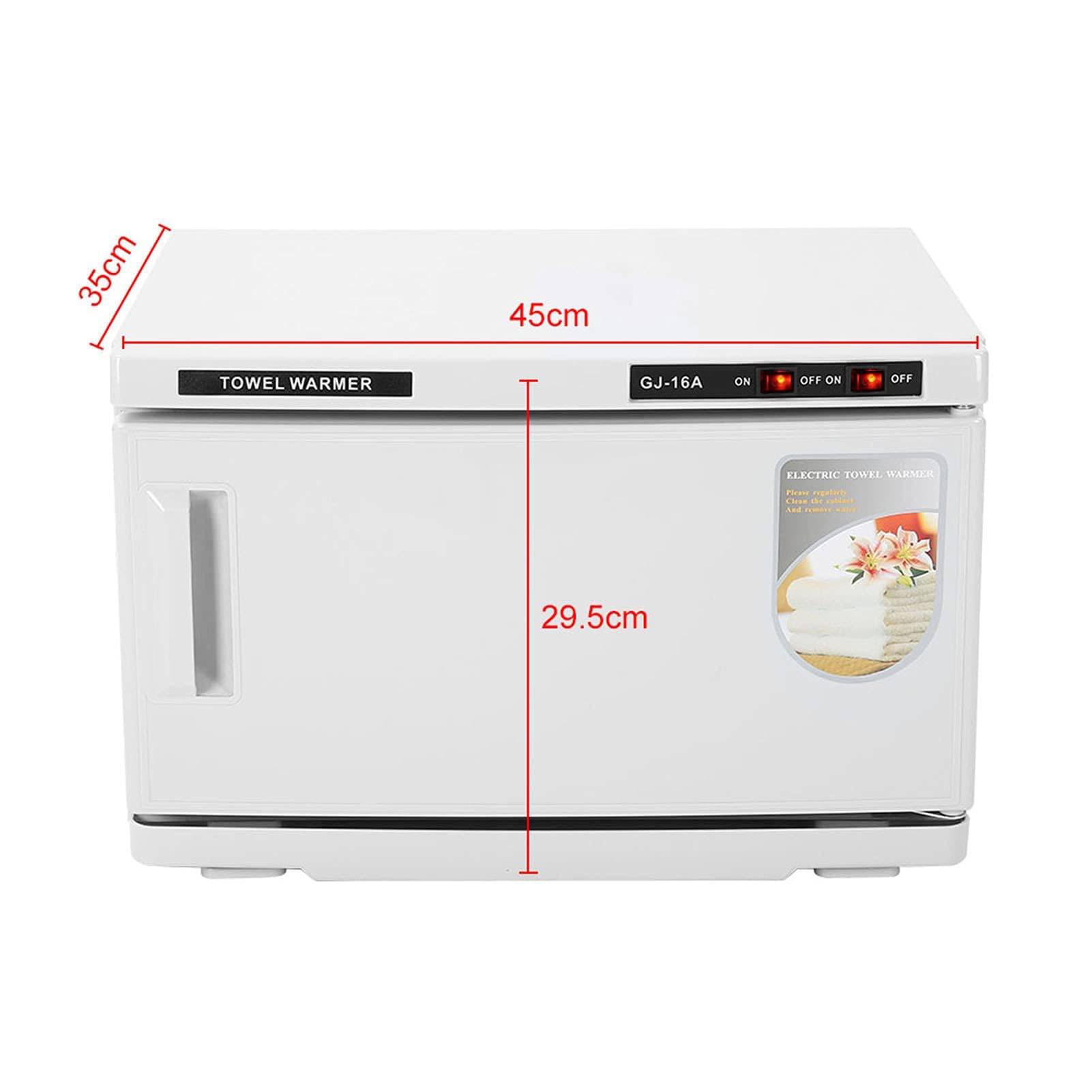 Chauffe-serviette UV 16L, 2-en-1 serviette chaude pour armoire stérilisateur désinfection cosmétique compresse serviette avec contrôle de la température pour salon de beauté à domicile salon de coiffu