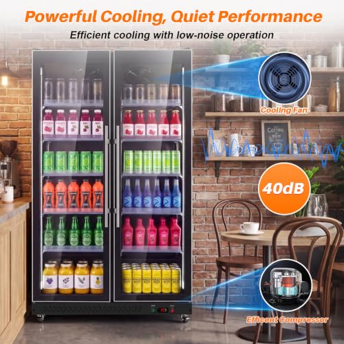 Image of 27.5Cu.Ft Commercial Refrigerator, Glass Door Display Beverage Fridge