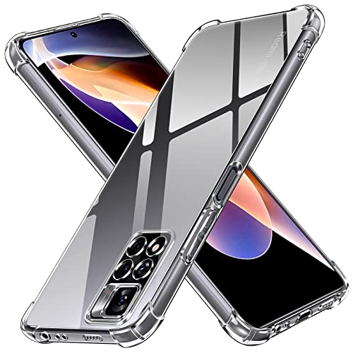 ivoler Funda para Xiaomi Redmi Note 11 Pro+ 5G / Xiaomi Redmi Note 11 Pro Plus 5G, Carcasa Protectora Antigolpes Transparente con Cojín Esquina Parachoques, Suave TPU Silicona Caso Anti-Choques Case