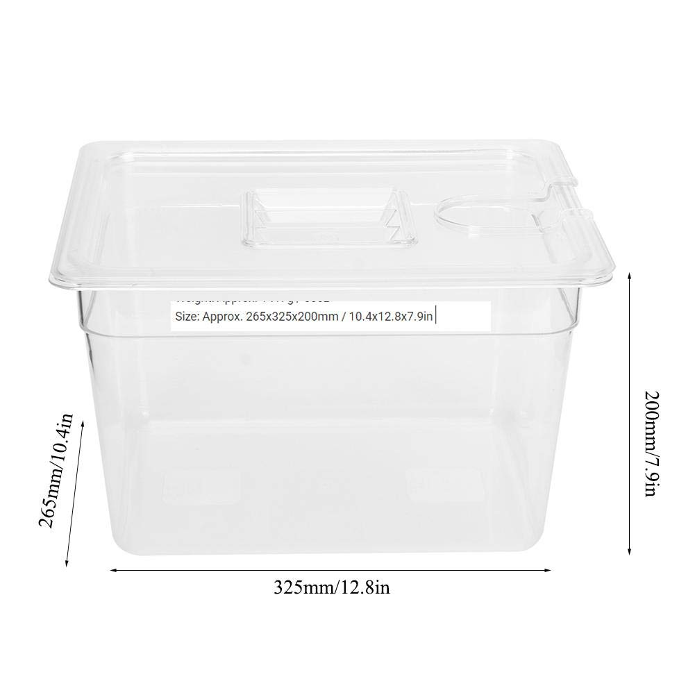 Contenedor abatible abatible de 11L Sous Vide con tapa para circulador Sous Vide Cocina de precisión culinaria para cocina