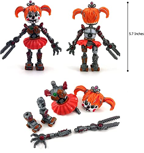 6Pcs Set Inspired By Fnaf Pizzeria Simulator Five Nights At Freddy's Action Figures Christmas Toys Dolls Gifts Cake Toppers Holiday Toy Gifts For Kids Party 6 Inches #TOP4