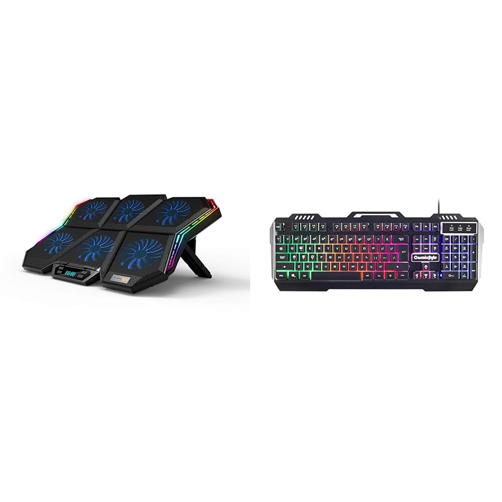 Cosmic Byte Meteoroid RGB Laptop Cooling Pad with 6 Fan Upto 17 inch laptops (Black/Blue) (B0BRHP6ZWV) Amazon Price History, Amazon Price Tracker