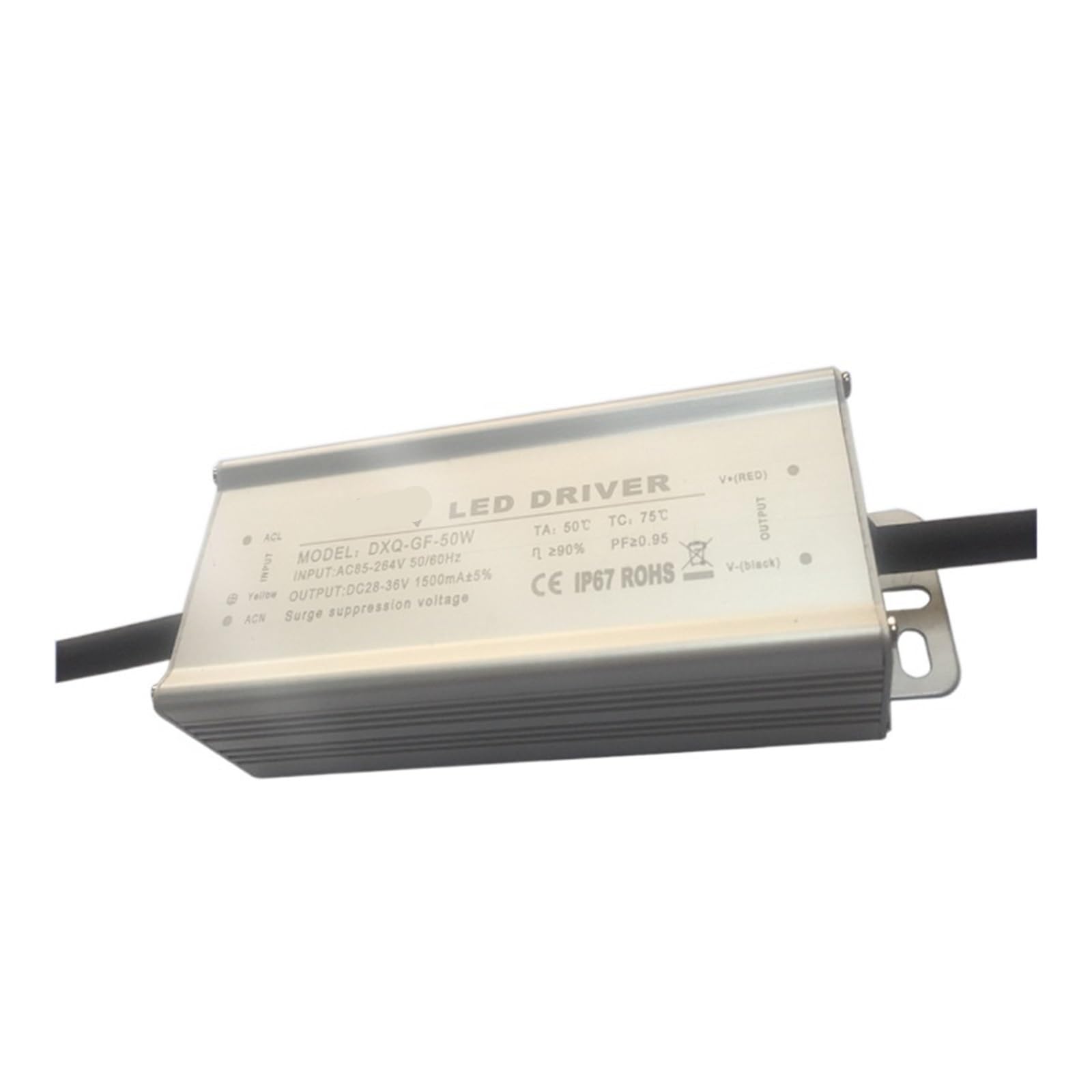 Alimentation LED 50W étanche en aluminium AC85-264V pour projecteur extérieur