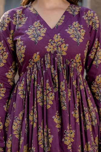 Image of KLOSIA Women Printed Anarkali Kurta and Pant Set with Dupatta