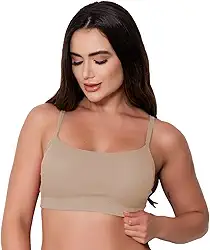 Sutiã Algodão Canelado Com Bojo Soft Top Soutien Confortável Para O Dia A Dia