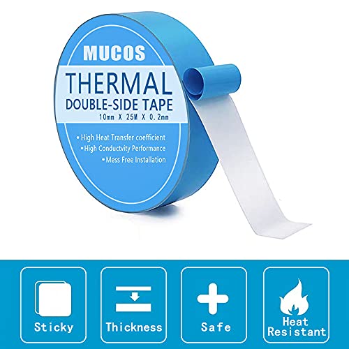 image for MUCOS Thermal Adhesive Tape, Double Side Thermal Conductive Tape for H