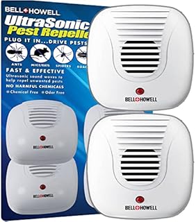 Bell + Howell Ultrasonic Pest Repeller Home Kit (Pack of 2), Ultrasonic Pest Repeller, Pest Repellent for Home, Bedroom, Office, Kitchen, Warehouse, Hotel, Safe for Human and Pet