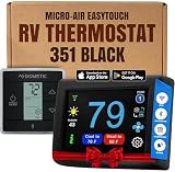 MICRO-AIR EasyTouch Digital RV Thermostat Replacement - Programmable and Reliable - WiFi and Bluetooth Enabled - Replacement Thermostat Compatible with Dometic CT Single Zone (351 Black)