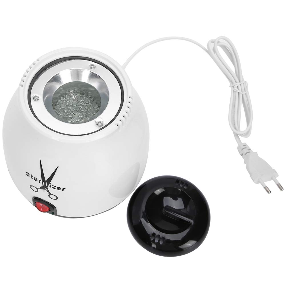 Esterilizador de accesorios para herramientas de uñas, esterilizador automático de limpieza a alta temperatura 200 con bolas de cristal de cuarzo, para salón de belleza y herramientas de metal