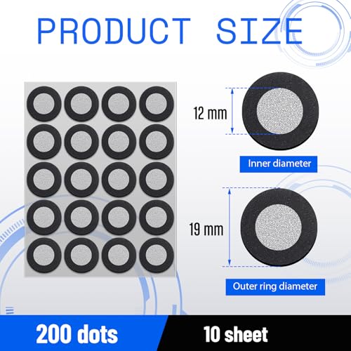 Image of Marspark 10 Sheet 200 Point 12mm 3D Scanning Markers Dots for 3D Scanner High Accuracy Reflective Reference Adhesive Tracking & Positioning Dots Sticker Diffuse Marker for Industrial Optical Scanning