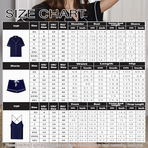 3Pcs Womens Pajamas Set XS-4XL Soft Pajama Sets Cami Sexy Lingerie Sleepwear Pj Lounge Sets Pjs Set Loungewear4