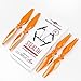 Master Airscrew Stealth Propellers for DJI Mavic Air - Orange, 4 pcs