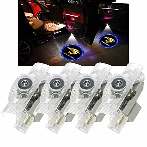 Minile ハリアー車用ドアランプ カーテシランプ ロゴ 4個セット 工具付 ドアウェルカムライト カーテシライト L