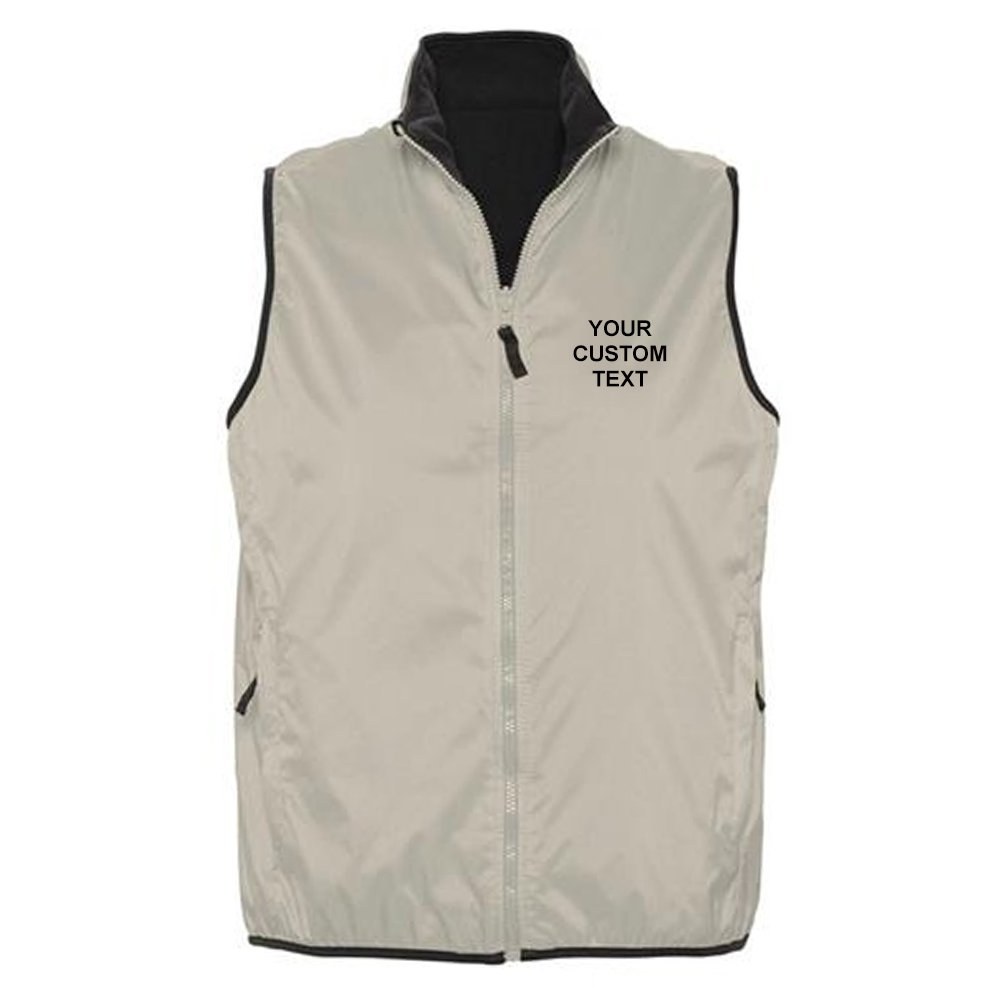 Star and StripesPersonalised Winner Unisex Reversible Bodywarmer, Custom Text on Bodywarmer Custom Embroidered Bodywarmers