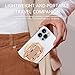 RESPECTED-BRO-Magnetic-Phone-Grip-Stand-with-Finger-Strap, 4-in-1 Magnetic Ring Holder, Kickstand and Elastic Strap for Phones, Universal Fit for iPhone 17/16/15/14/13/12, Android and Cases(Rose Gold)