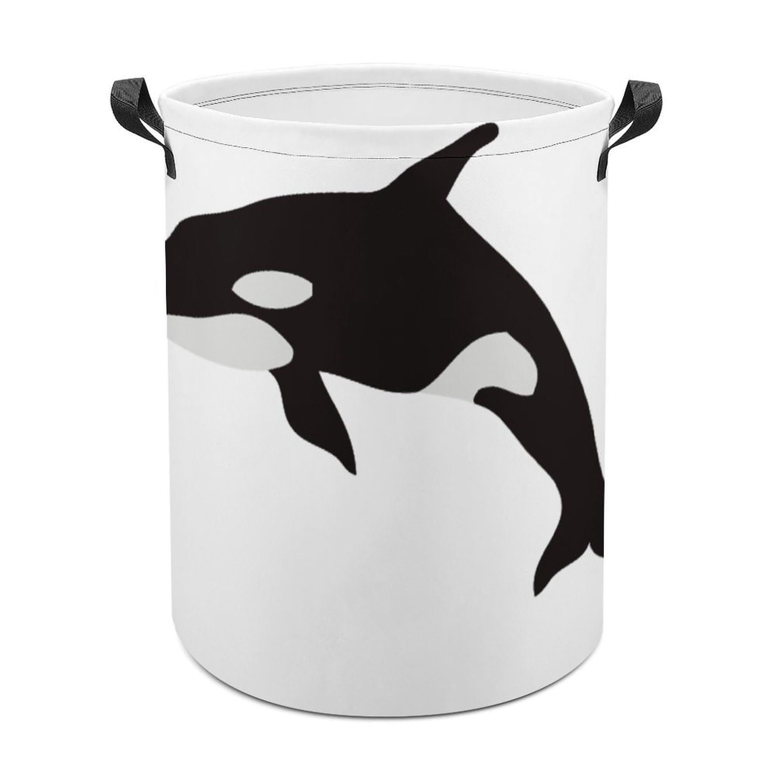 MHYRAC Laundry Hamper, Killer Whale Pattern Laundry Basket, Washing Basket with Handle